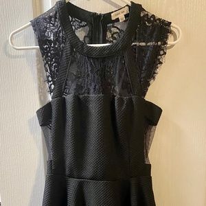 Classic A line dress with lace open sides and back detail